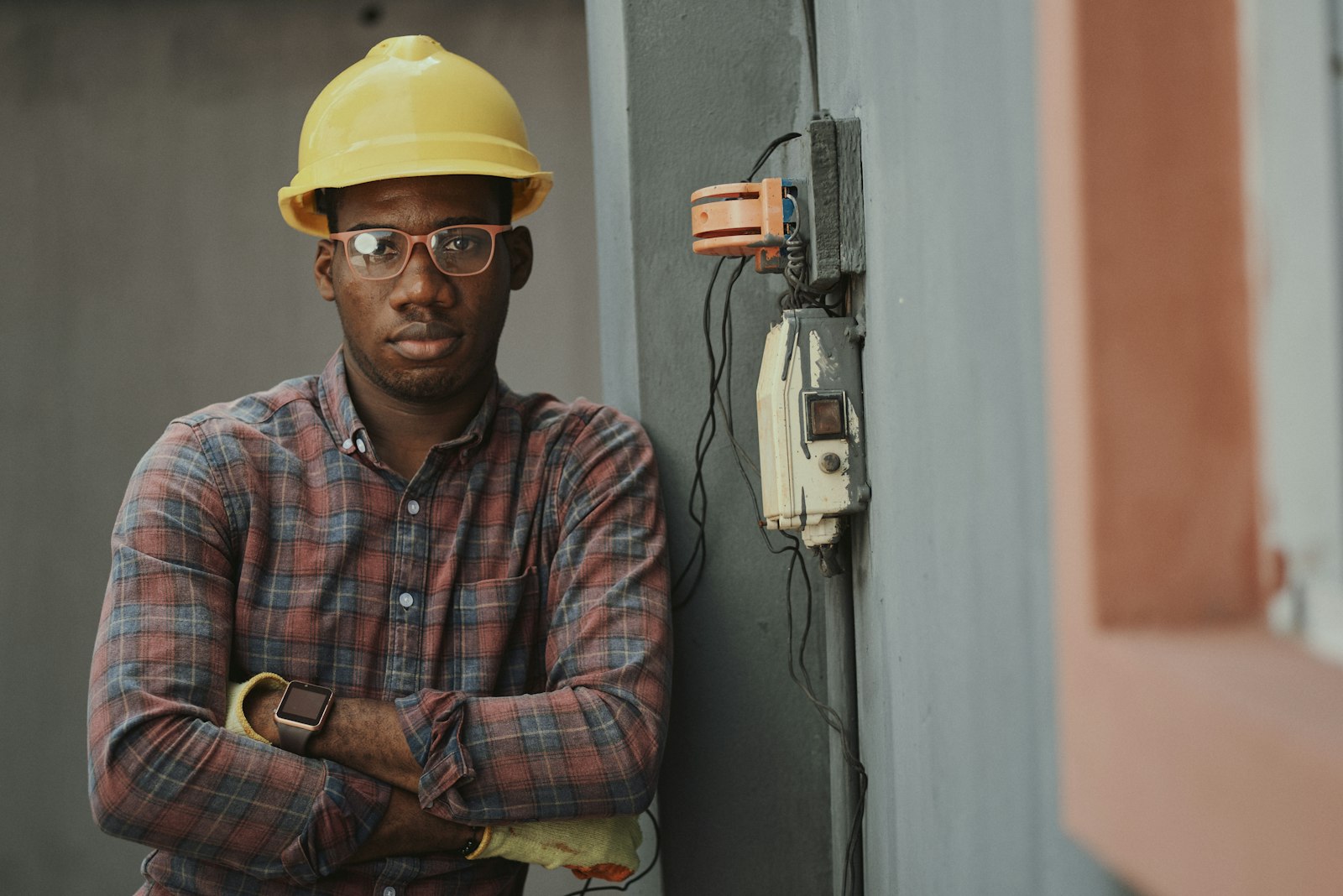 Crew member on site
